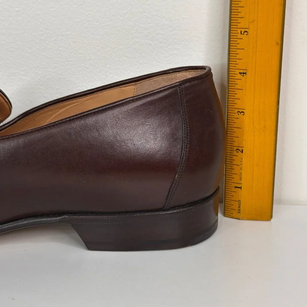 Dino Monti Sergio Brown Leather Tassel Loafers size 13-1/2 B Made in Italy